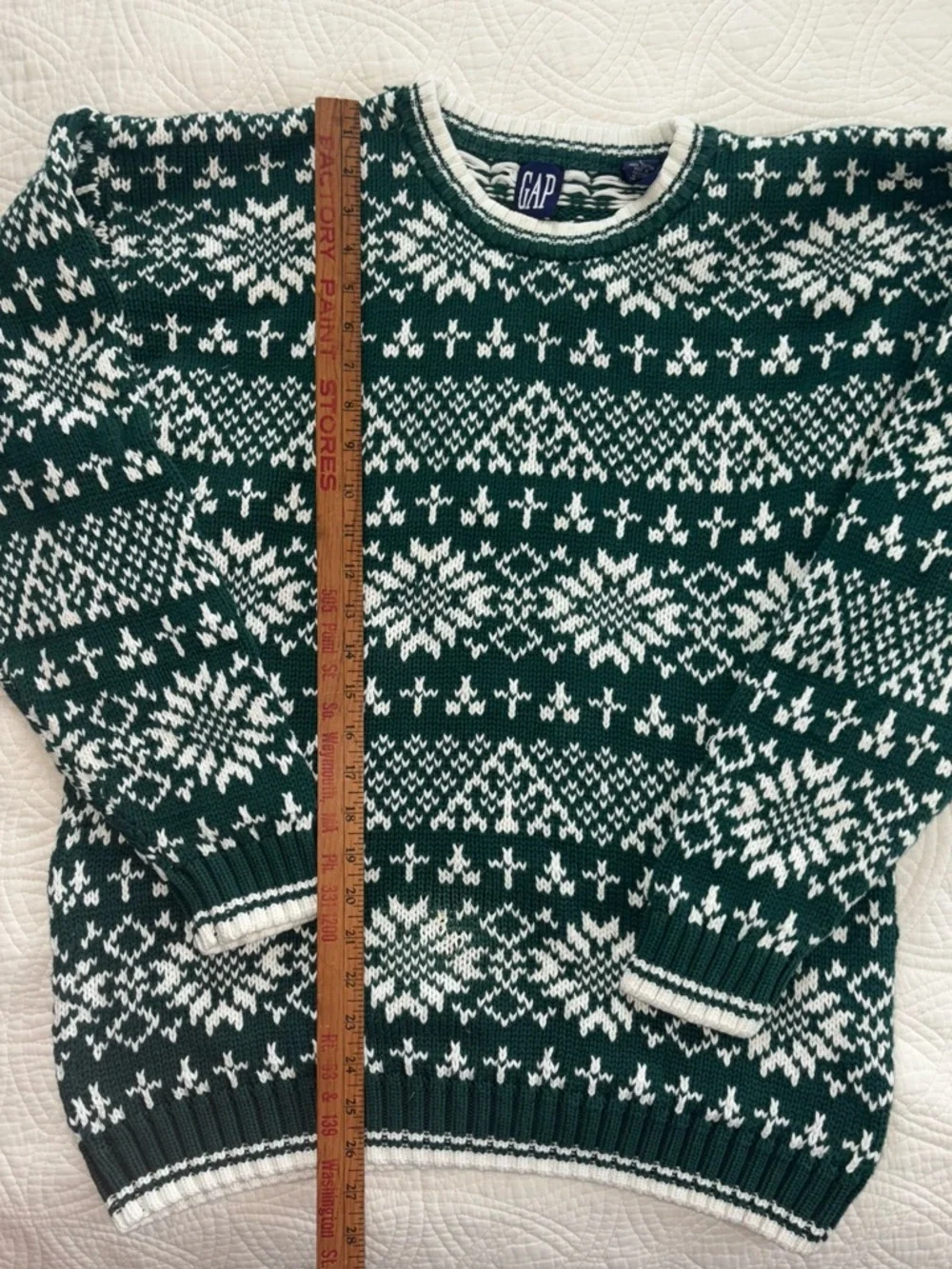 GAP Vintage Fair Isle Cotton Sweater Large